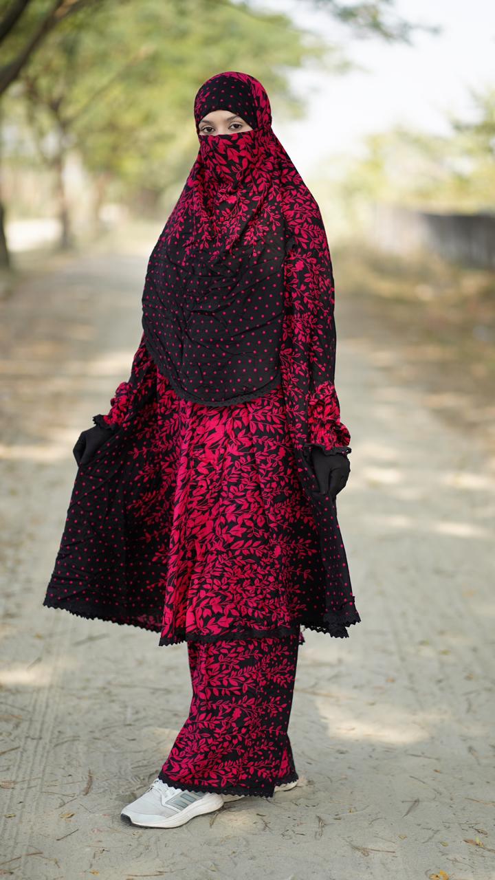 Elegant Palazzo long Khimar Set