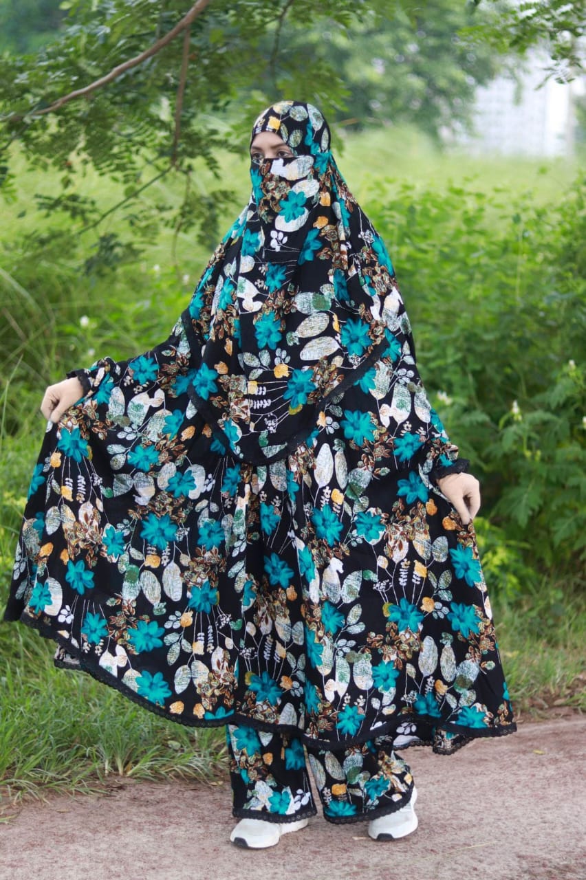 Elegant Palazzo long Khimar Set