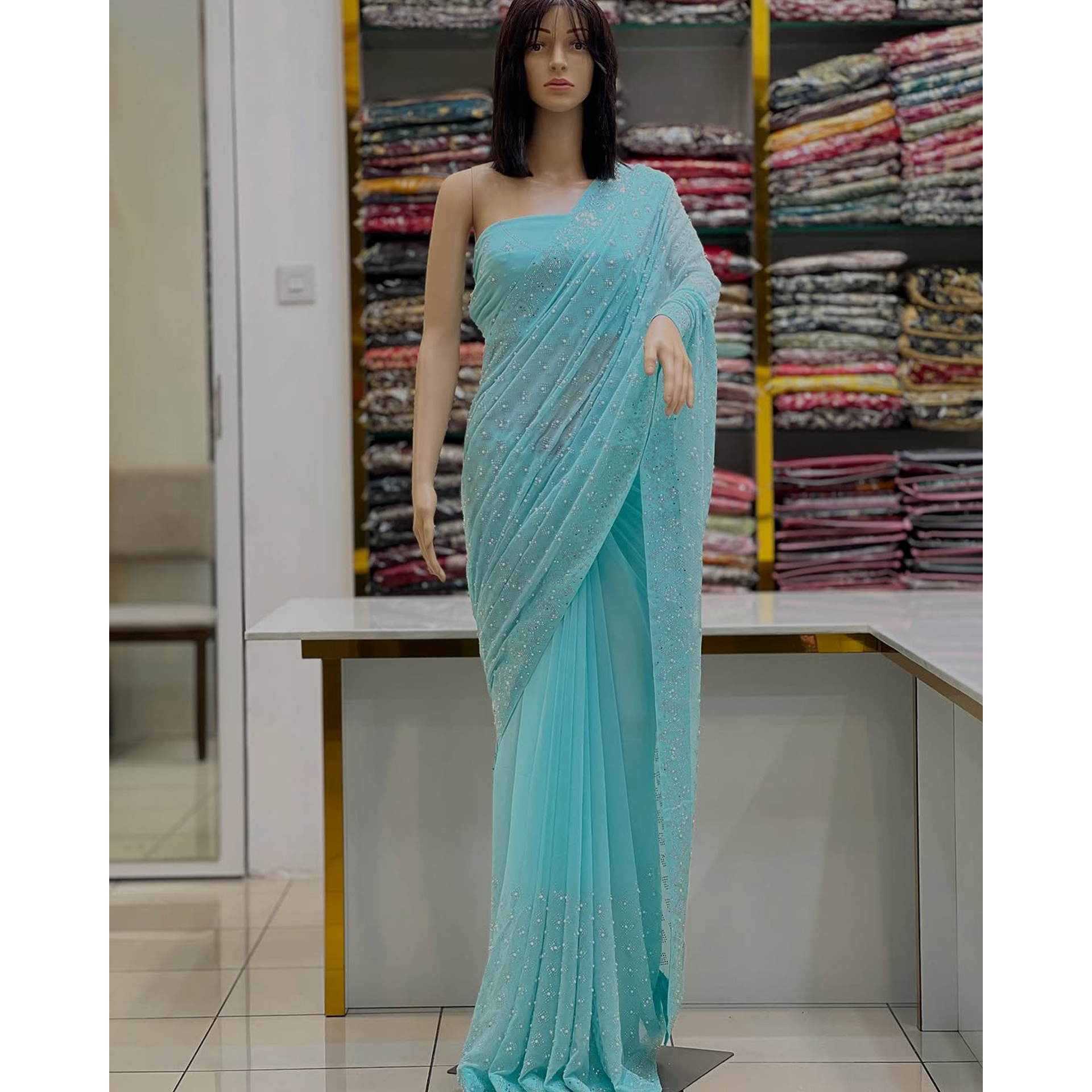 Glittering Glow Gemstone Saree